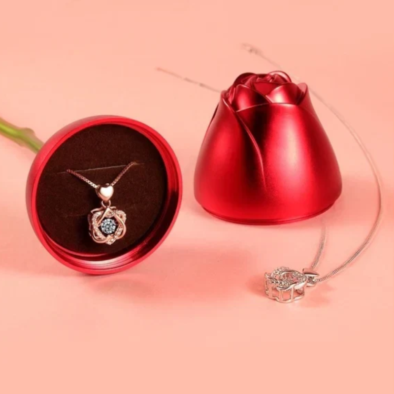 أفضل هدية لجميع الأمهات والزوجات والأخوات coffret fleur d'amour éternel argent