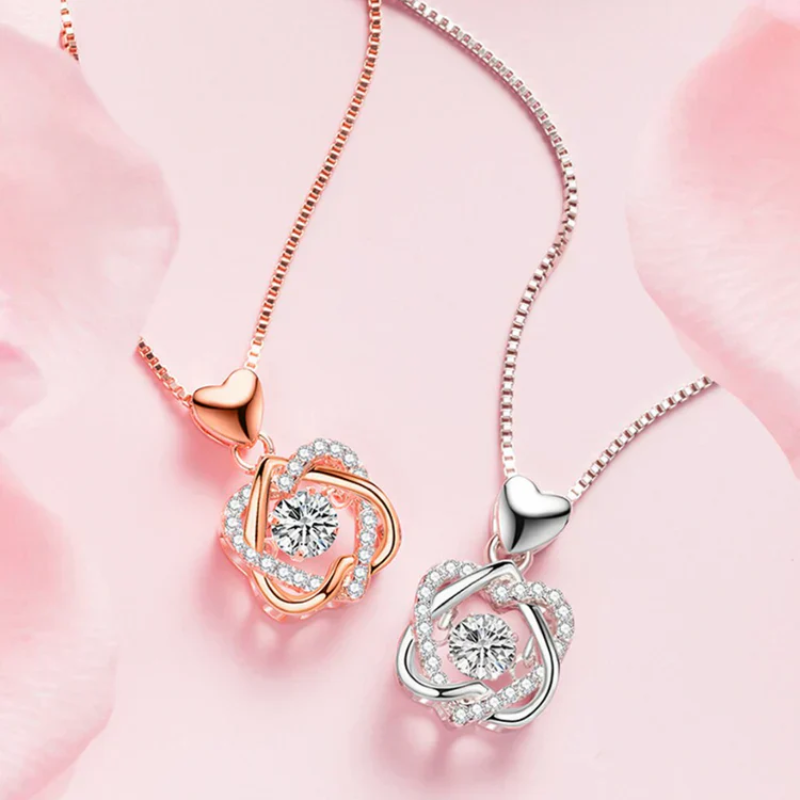 أفضل هدية لجميع الأمهات والزوجات والأخوات coffret fleur d'amour éternel argent