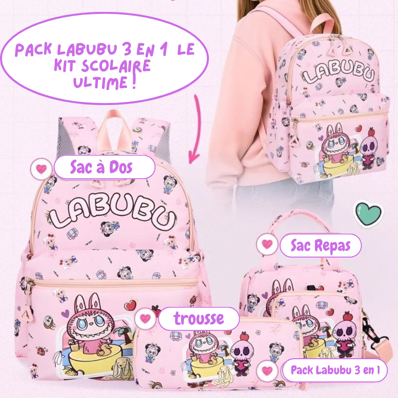 Pack Labubu 3 en 1 Le Kit Scolaire Ultime !