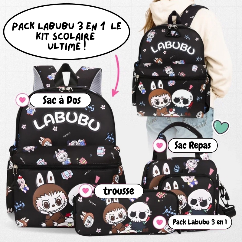 Pack Labubu 3 en 1 Le Kit Scolaire Ultime !